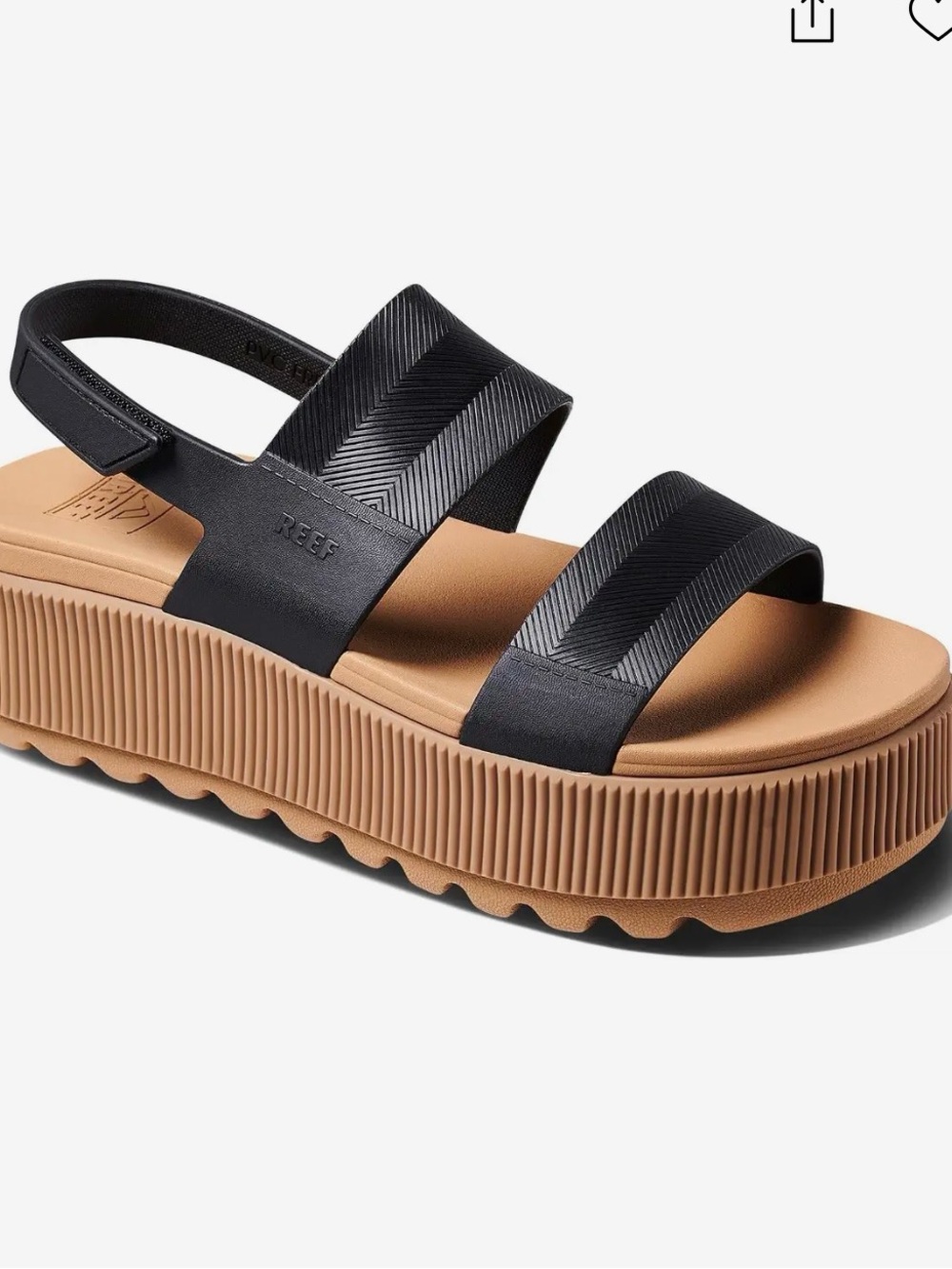 Reef Women’s Black and Brown Platform Sandal
